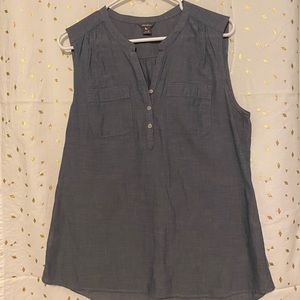 Grey-blue sleeveless top